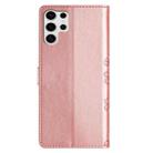 For Samsung Galaxy S25 Ultra 5G Cherry Blossom Butterfly Skin Feel Embossed PU Phone Case(Rose Gold) - 3