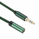 2m AUX 3.5mm Male to 3.5mm Female Cable Audio Cable(Green) - 1