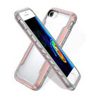 For iPhone SE 2022 / SE 2020 / 8 / 7 Blade Metal Clear PC + TPU Shocproof Protective Case(Rose Gold) - 1