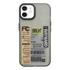 For iPhone 12 Double Layer Frosted IMD Series TPU + PC Phone Case(Orange Label FC) - 1