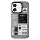 For iPhone 12 Double Layer Frosted IMD Series TPU + PC Phone Case(Black Label 0916) - 1