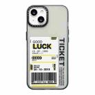For iPhone 13 Double Layer Frosted IMD Series TPU + PC Phone Case(Barcode label LUCK) - 1