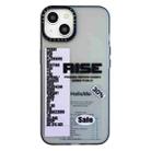 For iPhone 13 Double Layer Frosted IMD Series TPU + PC Phone Case(Purple Label RISE) - 1