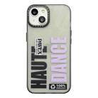 For iPhone 13 Double Layer Frosted IMD Series TPU + PC Phone Case(Purple Letter DANCE) - 1