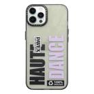 For iPhone 13 Pro Double Layer Frosted IMD Series TPU + PC Phone Case(Purple Letter DANCE) - 1