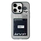 For iPhone 14 Pro Double Layer Frosted IMD Series TPU + PC Phone Case(Black Label MVP) - 1