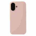 For iPhone 16 Plus Liquid Silicone Phone Case(Sand Pink) - 1