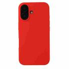 For iPhone 16 Plus Liquid Silicone Phone Case(Red) - 1