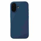 For iPhone 16 Plus Liquid Silicone Phone Case(Blue) - 1