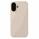 For iPhone 16 Plus Liquid Silicone Phone Case(Antique White) - 1