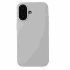 For iPhone 16 Plus Liquid Silicone Phone Case(Blue Grey) - 1