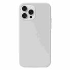 For iPhone 16 Pro Liquid Silicone Phone Case(White) - 1