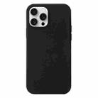 For iPhone 16 Pro Liquid Silicone Phone Case(Black) - 1