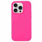 For iPhone 16 Pro Liquid Silicone Phone Case(Brilliant Pink) - 1