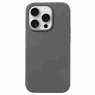 For iPhone 16 Pro Max Liquid Silicone Phone Case(Charcoal Black) - 1