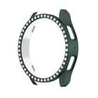 For Samsung Galaxy Watch FE 40mm Diamond Hollow PC Watch Protective Case(Green) - 1