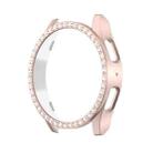 For Samsung Galaxy Watch FE 40mm Diamond Hollow PC Watch Protective Case(Sand Pink) - 1