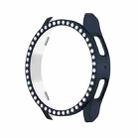 For Samsung Galaxy Watch FE 40mm Diamond Hollow PC Watch Protective Case(Midnight Blue) - 1