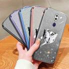 For OPPO A9 Plated Gradient Glitter Butterfly Holder TPU Phone Case(Pink) - 2