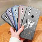 For OPPO A8 Plated Gradient Glitter Butterfly Holder TPU Phone Case(Silver) - 2