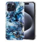 For iPhone 16 Pro Max IMD Marble TPU Phone Case(Grey) - 1