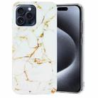 For iPhone 16 Pro Max IMD Marble TPU Phone Case(White) - 1