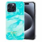 For iPhone 16 Pro IMD Marble TPU Phone Case(Green) - 1