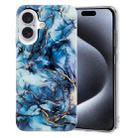 For iPhone 16 Plus IMD Marble TPU Phone Case(Grey) - 1