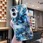 For iPhone 16 Plus IMD Marble TPU Phone Case(Grey) - 2