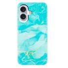 For iPhone 16 Plus IMD Marble TPU Phone Case(Green) - 3