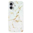 For iPhone 16 Plus IMD Marble TPU Phone Case(White) - 3