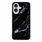 For iPhone 16 Plus IMD Marble TPU Phone Case(Black) - 3