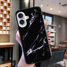 For iPhone 16 IMD Marble TPU Phone Case(Black) - 2