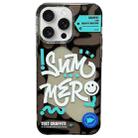 For iPhone 15 Pro Max TOMATO Text Graffiti TPU Hybrid PC Phone Case(Black) - 1