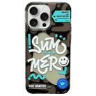 For iPhone 15 Pro TOMATO Text Graffiti TPU Hybrid PC Phone Case(Black) - 1