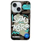 For iPhone 13 TOMATO Text Graffiti TPU Hybrid PC Phone Case(Black) - 1