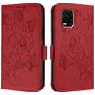 For Xiaomi Mi 10 Lite Embossed Rose RFID Anti-theft Leather Phone Case(Red) - 2