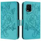 For Xiaomi Mi 10 Lite Embossed Rose RFID Anti-theft Leather Phone Case(Light Blue) - 2