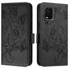 For Xiaomi Mi 10 Lite Embossed Rose RFID Anti-theft Leather Phone Case(Black) - 2