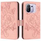 For Xiaomi Mi 11 Pro Embossed Rose RFID Anti-theft Leather Phone Case(Pink) - 2
