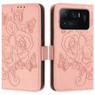 For Xiaomi Mi 11 Ultra Embossed Rose RFID Anti-theft Leather Phone Case(Pink) - 2
