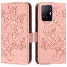 For Xiaomi 11T / 11T Pro Embossed Rose RFID Anti-theft Leather Phone Case(Pink) - 2