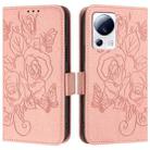 For Xiaomi 13 Lite 5G / Civi 2 Embossed Rose RFID Anti-theft Leather Phone Case(Pink) - 2