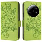 For Xiaomi 13 Ultra Embossed Rose RFID Anti-theft Leather Phone Case(Green) - 2