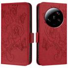 For Xiaomi 13 Ultra Embossed Rose RFID Anti-theft Leather Phone Case(Red) - 2