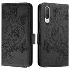 For Xiaomi Mi CC9 / Mi 9 Lite Embossed Rose RFID Anti-theft Leather Phone Case(Black) - 2