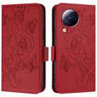 For Xiaomi Civi 3 5G Embossed Rose RFID Anti-theft Leather Phone Case(Red) - 2