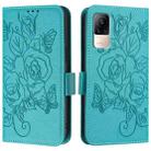 For Xiaomi Civi 1S Embossed Rose RFID Anti-theft Leather Phone Case(Light Blue) - 2