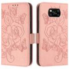For Xiaomi Poco X3 / X3 NFC / X3 Pro Embossed Rose RFID Anti-theft Leather Phone Case(Pink) - 2