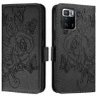 For Xiaomi Poco X3 GT Embossed Rose RFID Anti-theft Leather Phone Case(Black) - 2